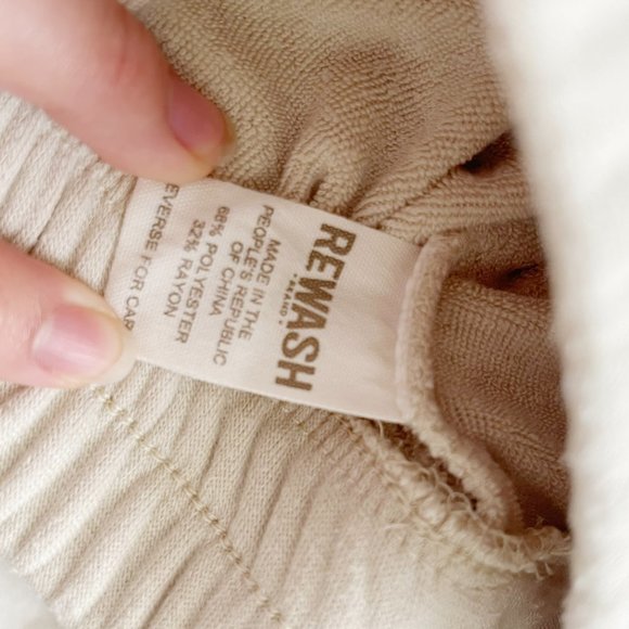 Rewash "Cozy French Terry" Cropped Crewneck Pullover Sweatshirt Women Large (L) - Picture 3 of 5